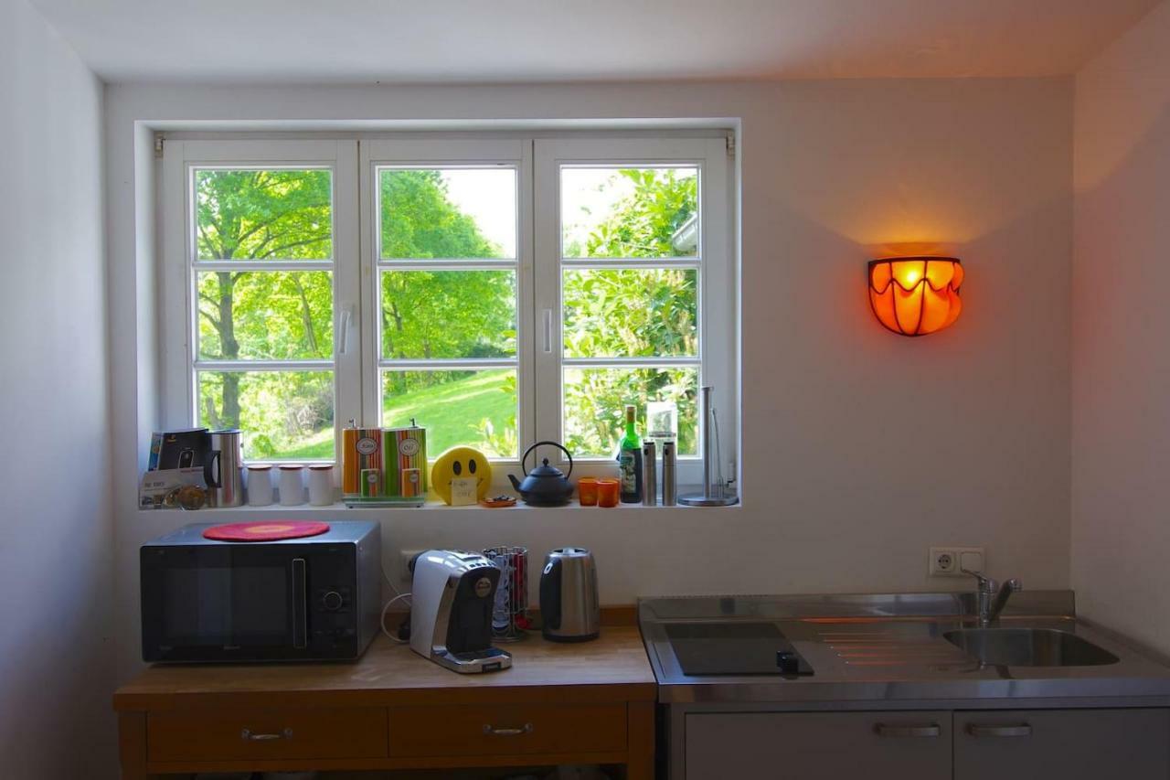 Ferienhaus im Fachwerkhof 'Haus in Bewegung' Seelscheid Exterior foto